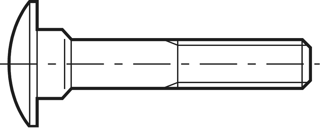 DIN 603  M  8 x  90  A2 Vollgewinde